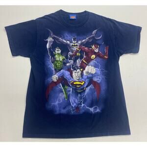 2012 Justice League DC Comics Superman Green Lantern Flash Batman t-shirt L